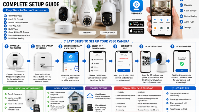 V380 Camera Setup Guide 2026: Complete Installation, App Configuration & Troubleshooting
