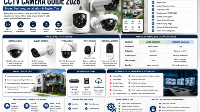 The Complete CCTV Camera Guide 2026: Types, Features, Installation & Buying Tips