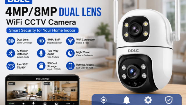 DDLC 4MP/8MP Dual Lens WiFi CCTV Camera for Home Indoor – Complete User Guide