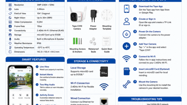TP-Link Tapo C310 Outdoor Security Camera: Complete Setup, Features, Troubleshooting & User Guide