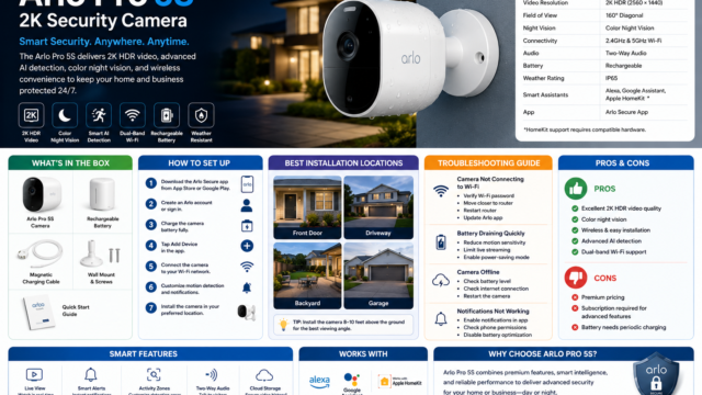 Blog Idea: Arlo Pro 5S 2K Security Camera – Complete Setup, Features, Troubleshooting & User Guide