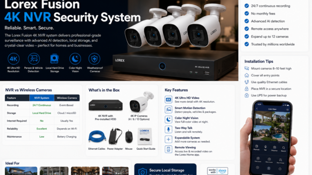 Best 4K NVR Security System for Homes: Why Lorex Fusion Is Worth Considering