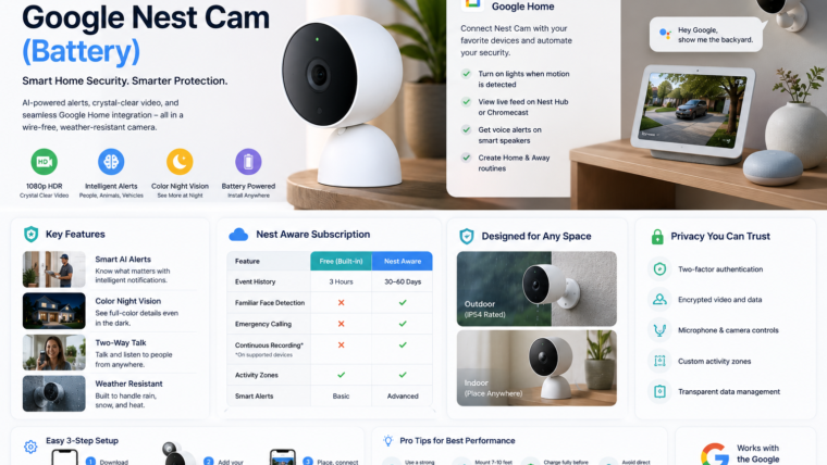 Google Nest Nest Cam (Battery): Smart Home Security Guide