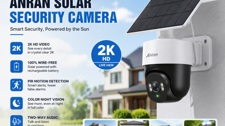 ANRAN Solar Security Cameras Wireless Outdoor,
